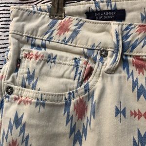 Vigoss White/Patterned Jagger Super Skinny Pants 31x29